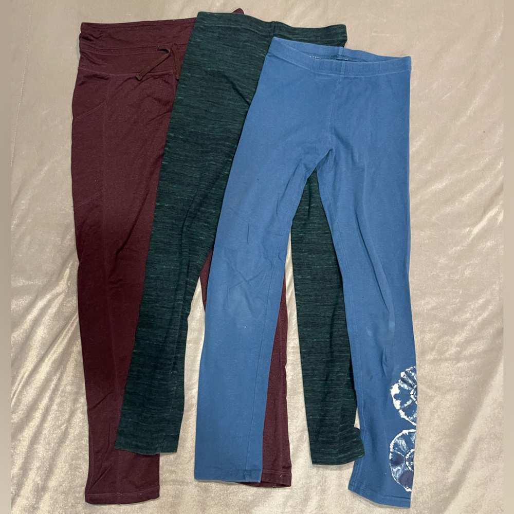 Old Navy Kids Leggings Set - Burgundy, Teal, Blue